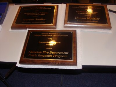 2009 NAVPLG Award Plaques
